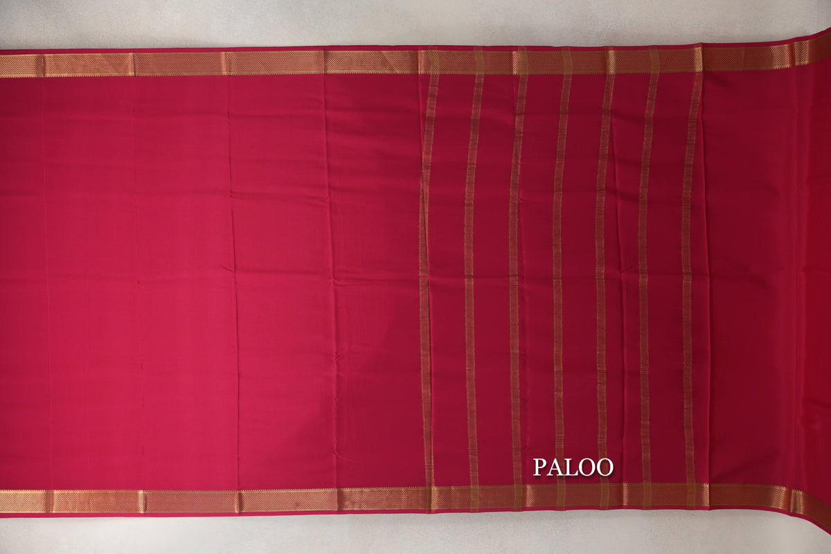 Deep Pink Mysore Silk Saree by Shreenivas Silks PSSR0110258