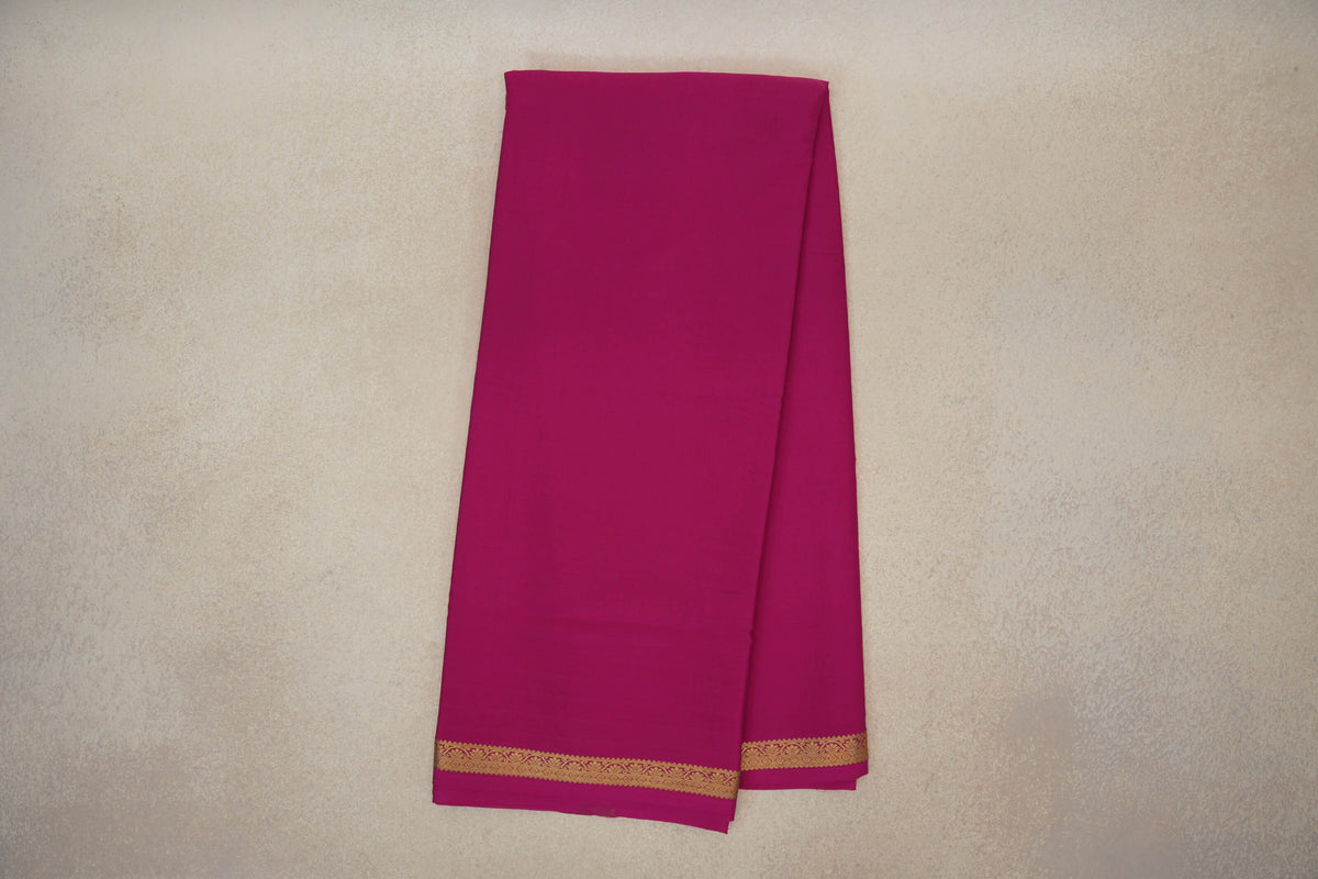 Bright Magenta Pink Mysore Silk Saree by Shreenivas Silks PSSR0110260