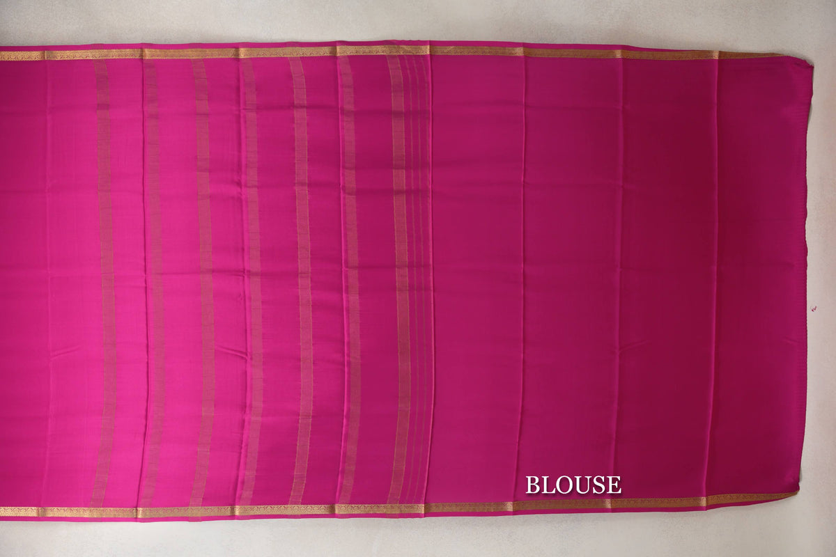 Bright Magenta Pink Mysore Silk Saree by Shreenivas Silks PSSR0110260