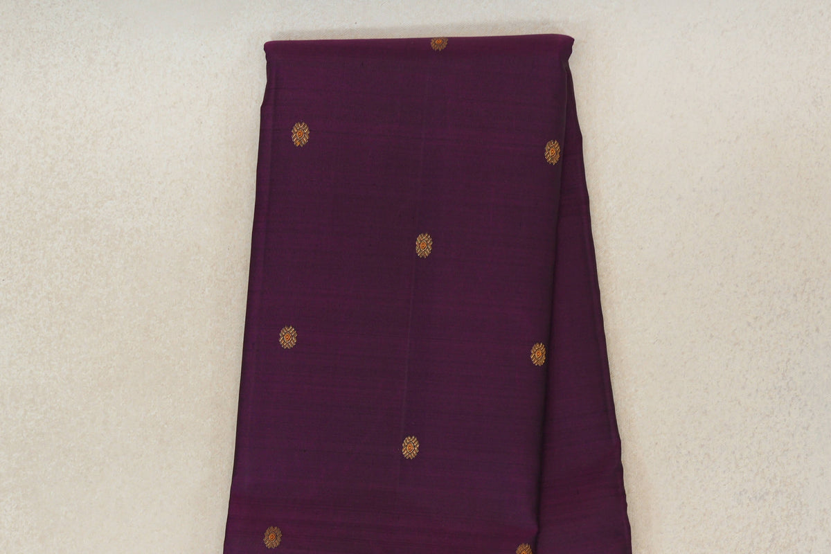 Deep Magenta Vintage Kanjivaram Silk Saree body zoom