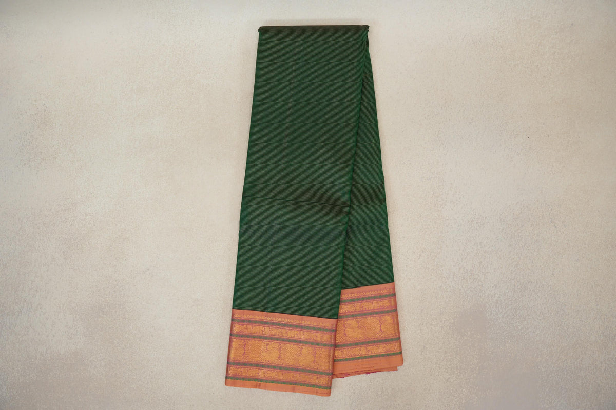Dark Bottle Green Vintage Kanjivaram Silk Saree online