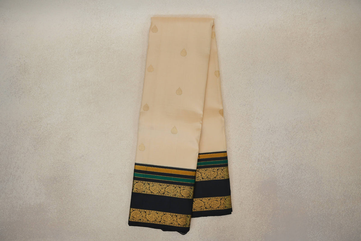 Cream Beige Vintage Kanjivaram Silk Saree online