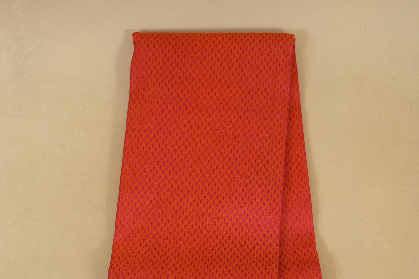 Orange Light weight Kanchipuram Silk Saree body zoom