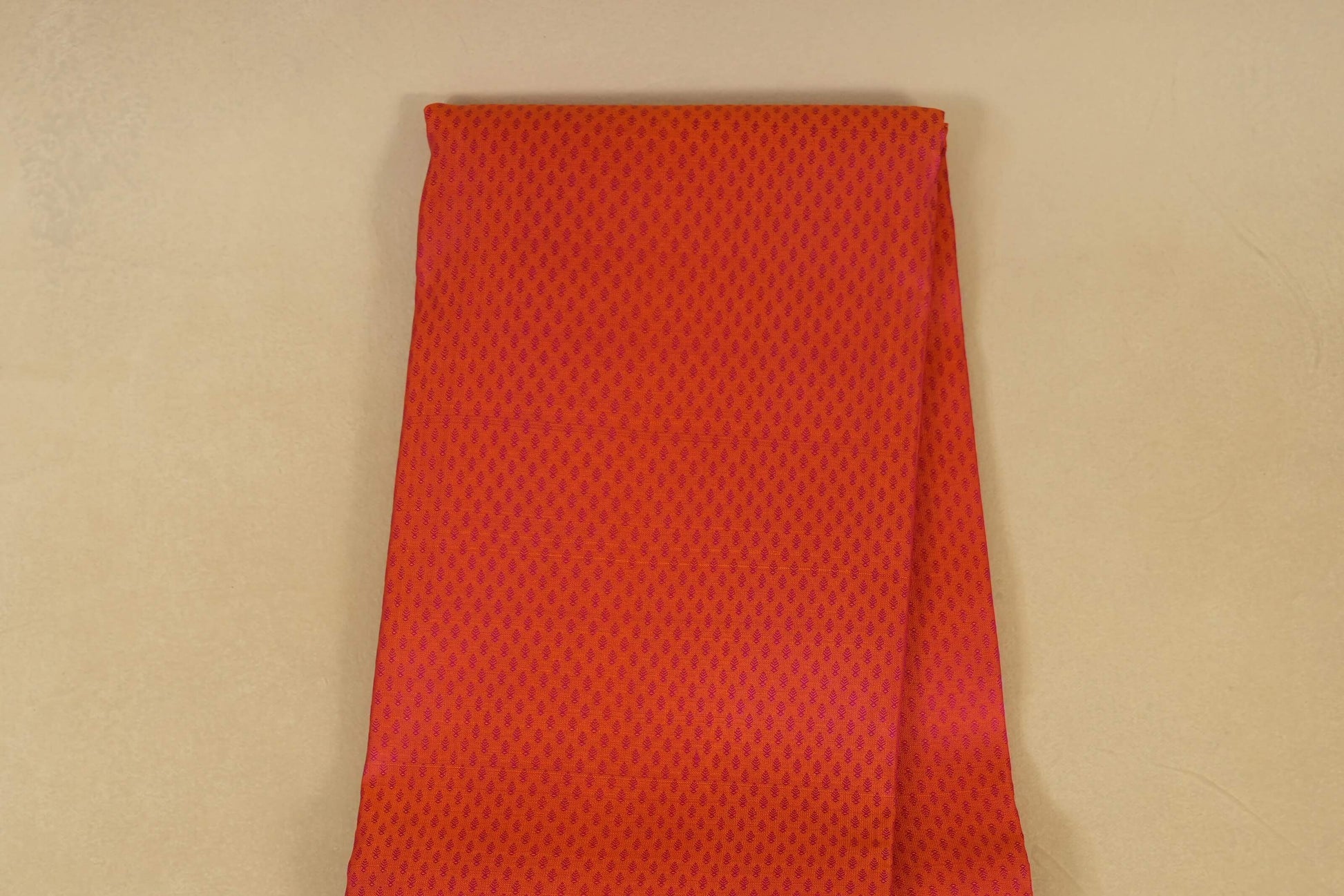 Orange Light weight Kanchipuram Silk Saree body zoom