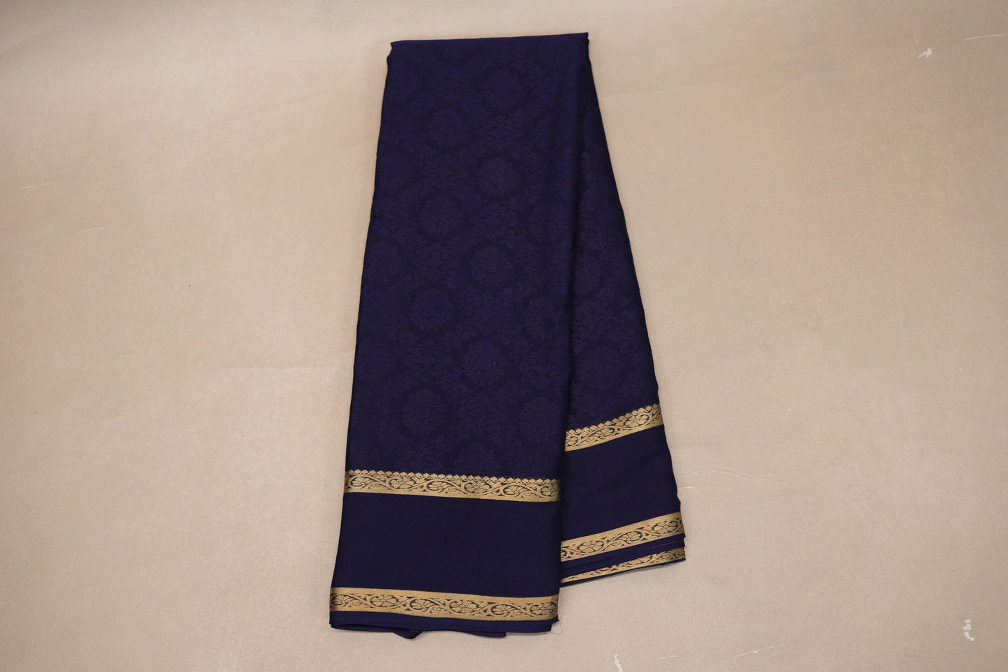 Navy Blue Mysore Silk Saree by Shreenivas Silks PSSR019027