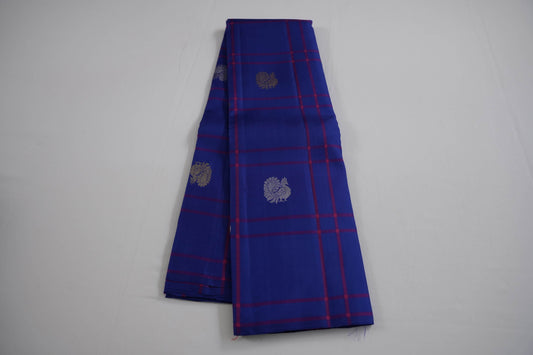 Checked kanchipuram silk saree