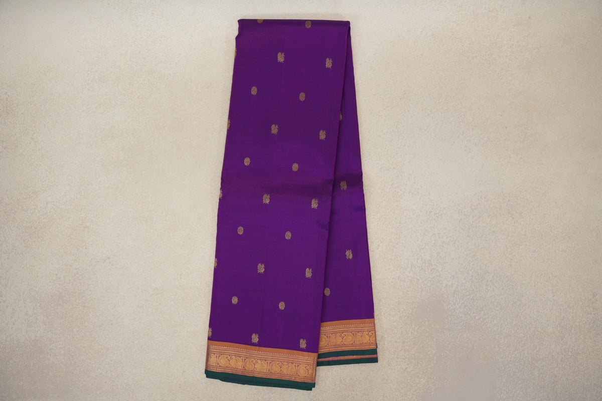 Dark Purple Vintage Kanjivaram Silk Saree online