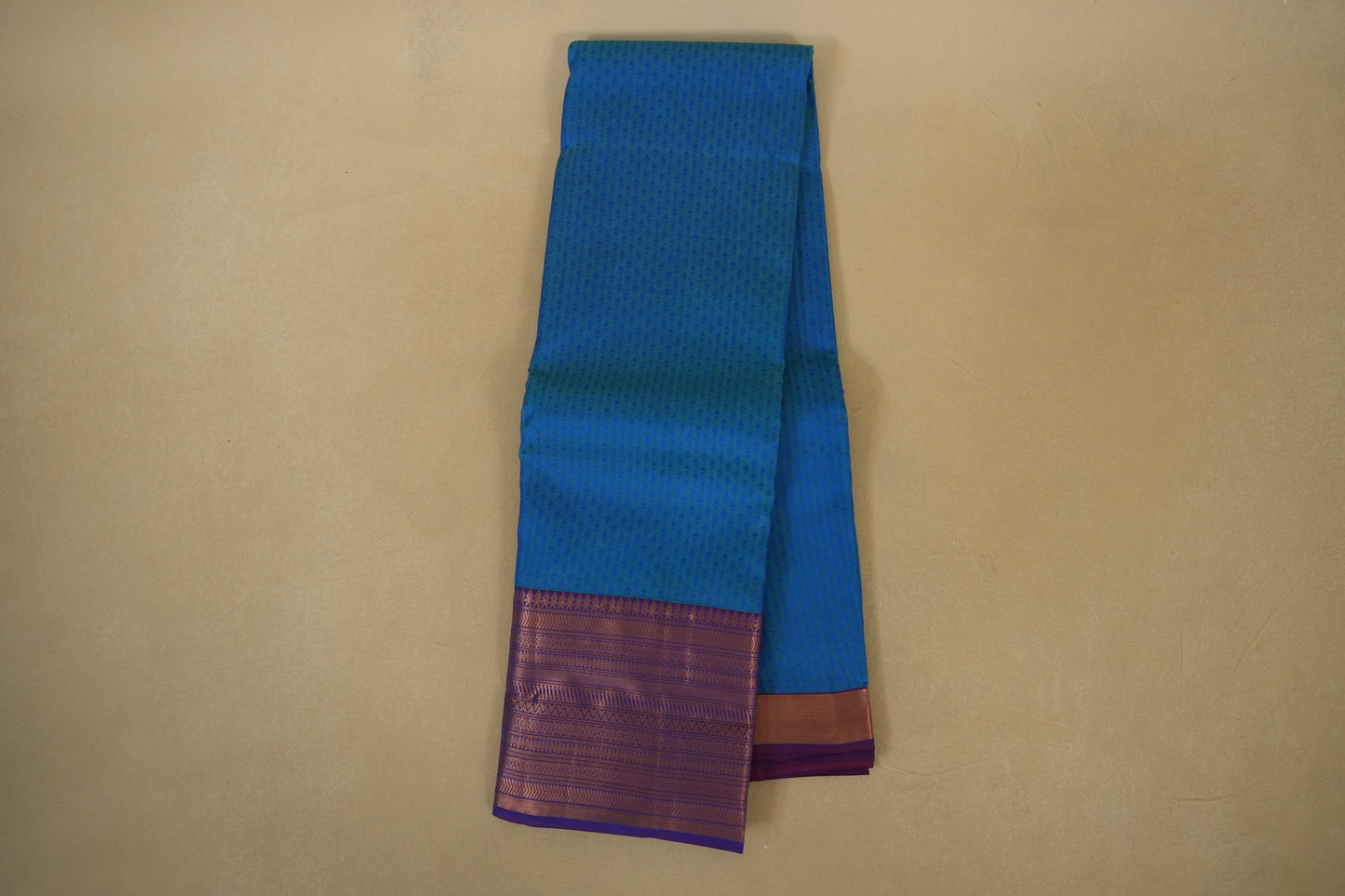 Peacock Blue with Violet Light Weight Kanchipuram Silk Saree Online