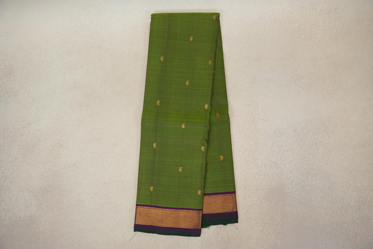 Parrot Green Vintage Kanjivaram Silk Saree online