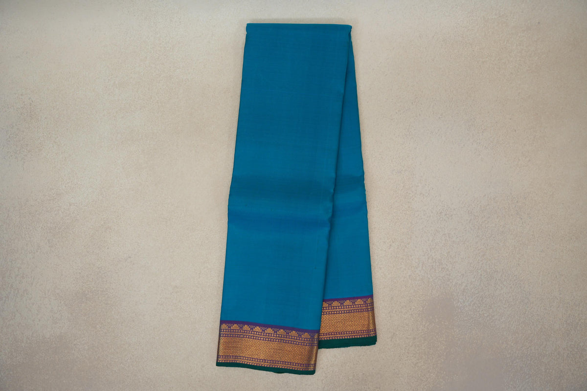 Rama Blue Vintage Kanjivaram Silk Saree online