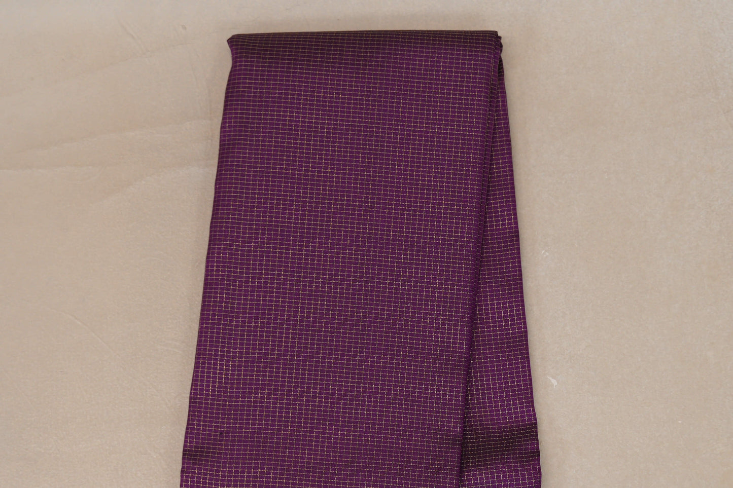 Deep Purple with Temple Borders Vintage Kanjivaram Silk Saree by Shreenivas Silks PSSR019171