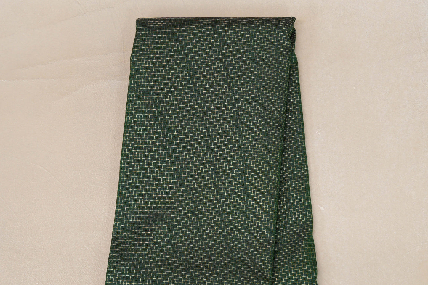 Deep Bottle Green with Temple Borders Vintage Kanjivaram Silk Saree by Shreenivas Silks PSSR019172