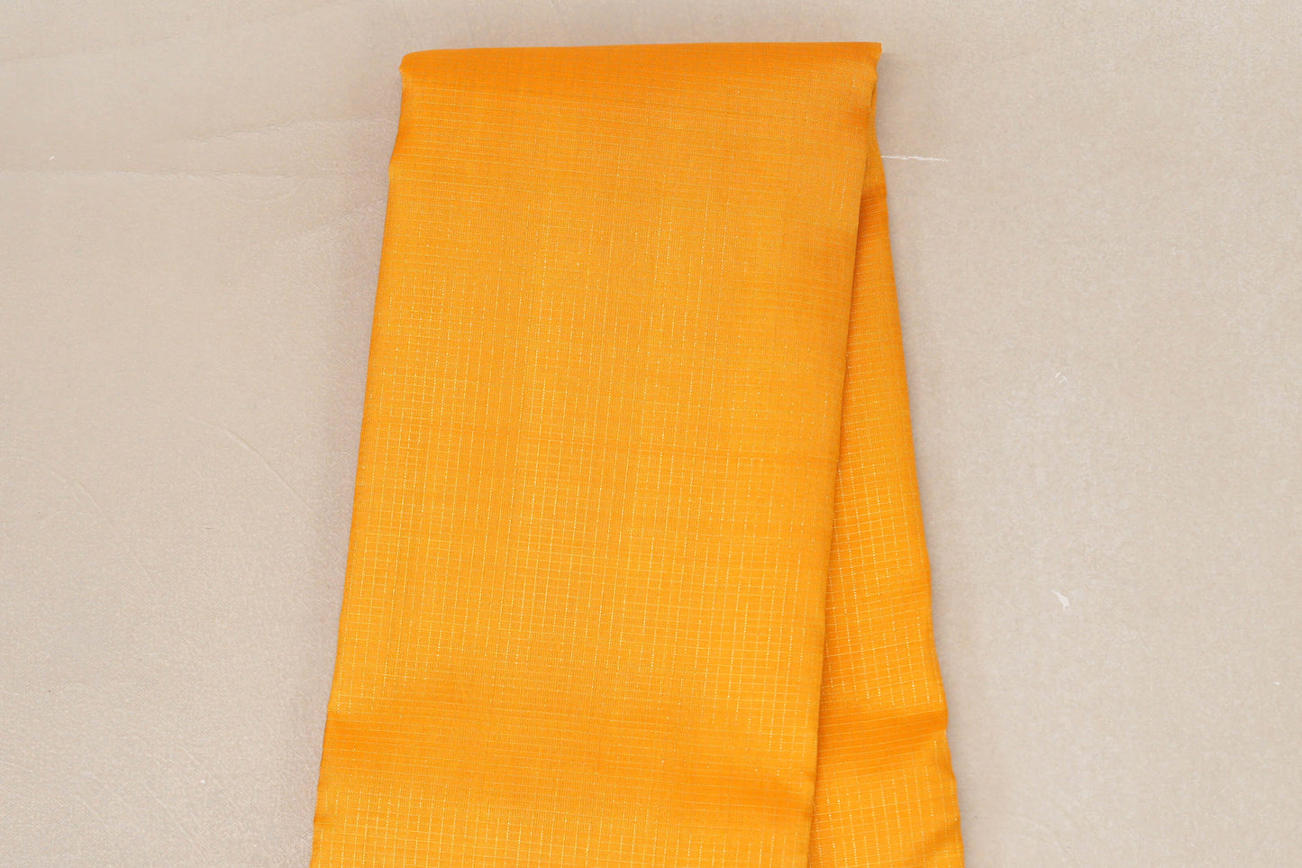 Bright Yellow with Small Zari Check Vintage Kanjivaram Silk Saree by Shreenivas Silks PSSR019177