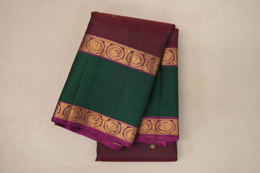 Reddish Maroon Vintage Kanjivaram Silk Saree