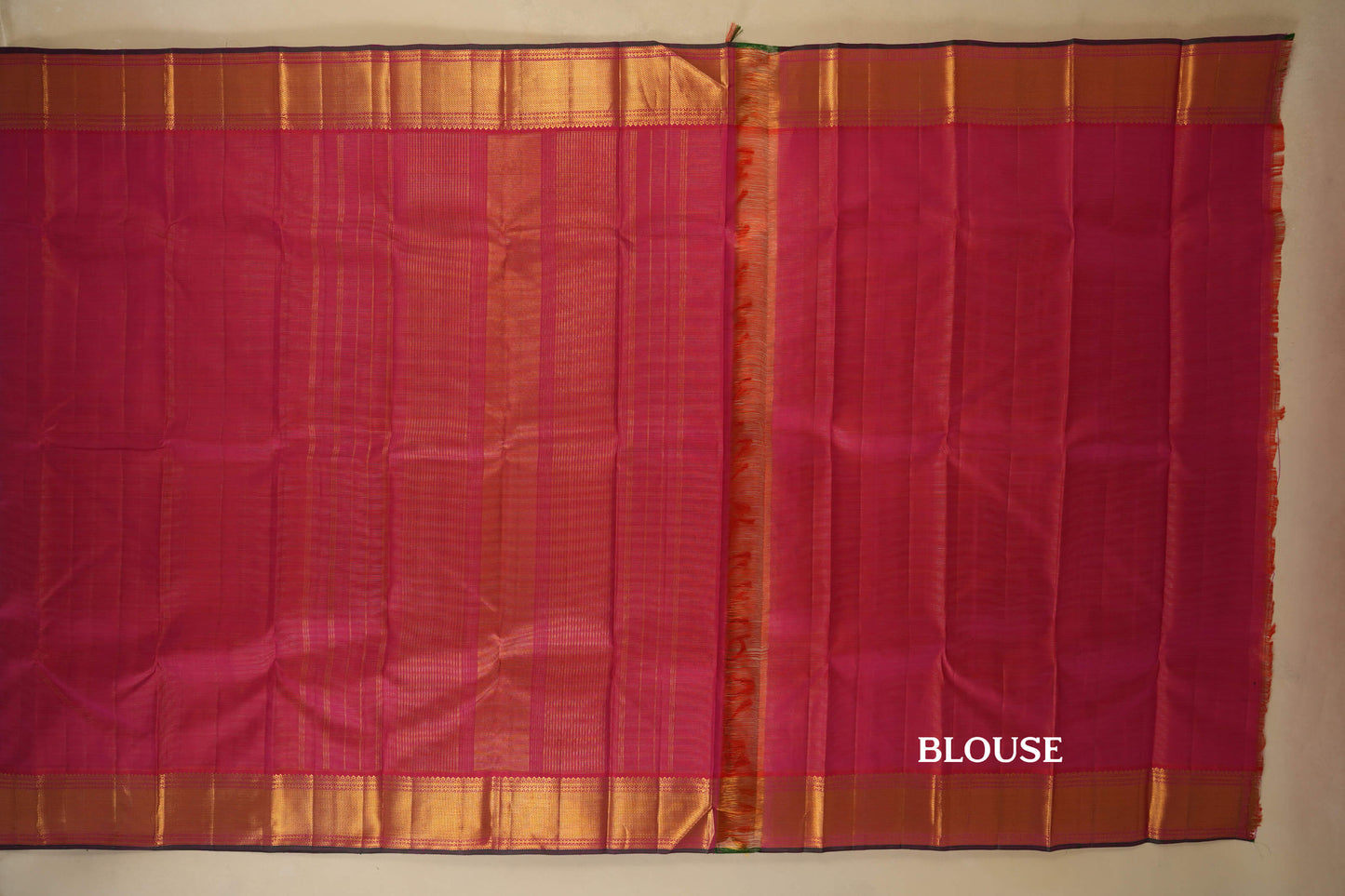 Pink Vaira Oosi Kanjivaram Silk Saree blouse