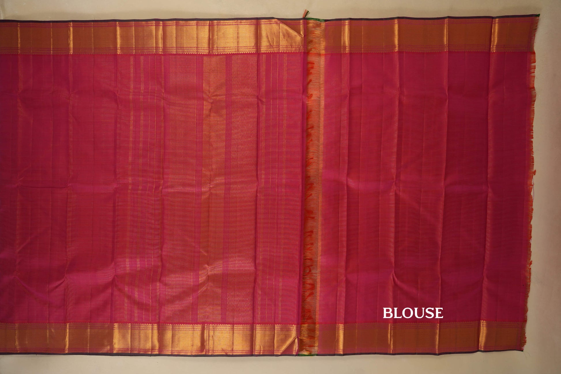 Pink Vaira Oosi Kanjivaram Silk Saree blouse