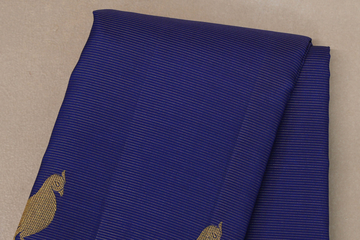 Dark Blue Vaira Oosi Vintage Kanjivaram Silk Saree by Shreenivas Silks PSSR019189