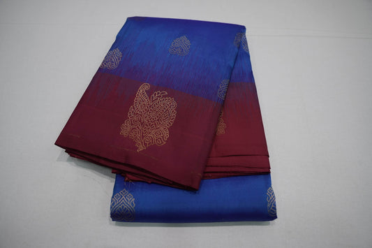 Blue light weight kanchipuram silk saree