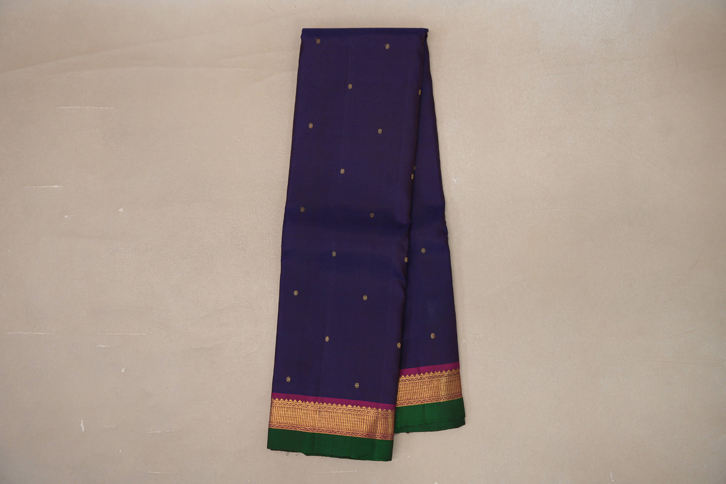 Deep Blue Vintage Kanjivaram Silk Saree by Shreenivas Silks PSSR019192