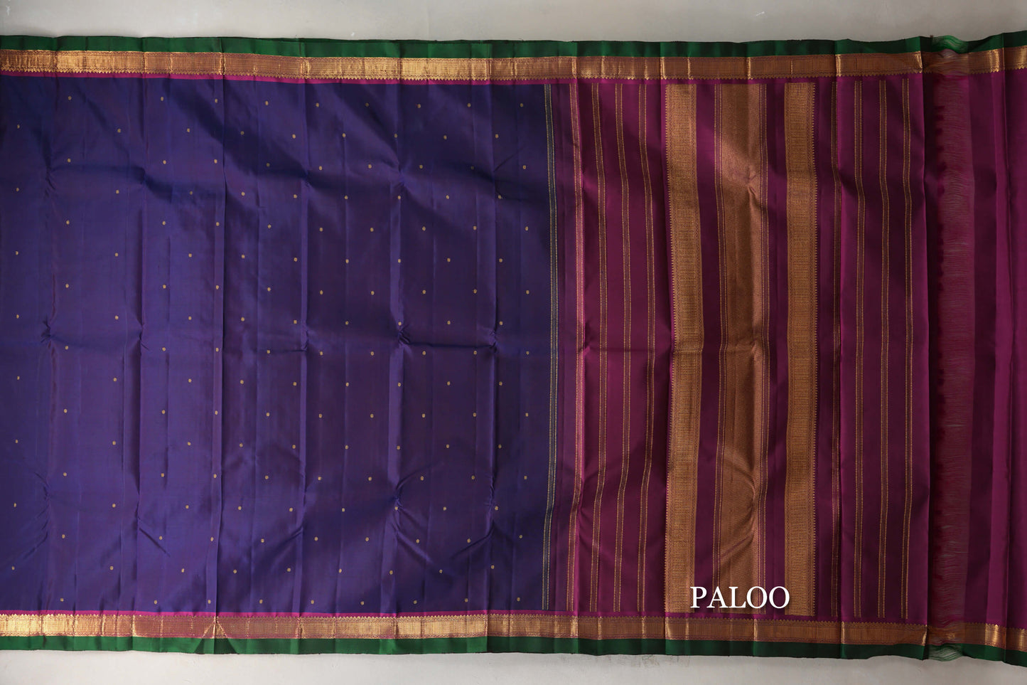 Deep Blue Vintage Kanjivaram Silk Saree by Shreenivas Silks PSSR019192