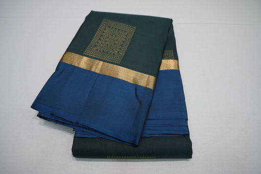 Olive green light weight kanchipuram silk saree