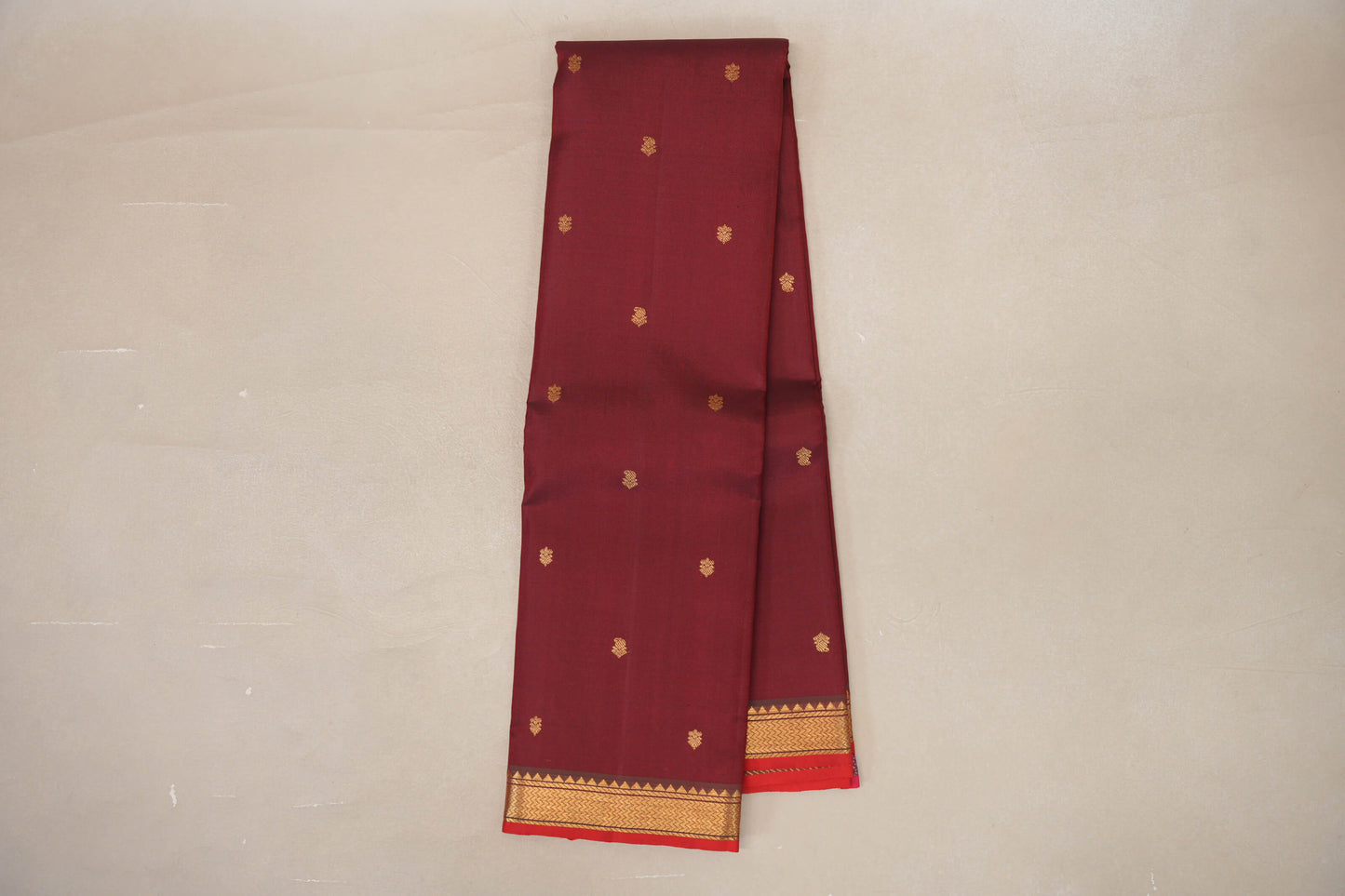 Reddish Maroon Vintage Kanjivaram Silk Saree by Shreenivas Silks PSSR019193