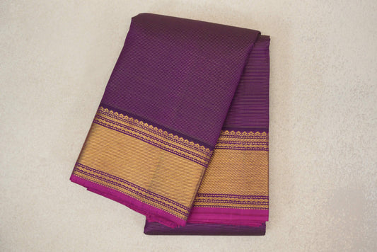 Deep Purple Vaira Oosi Vintage Kanjivaram Silk Saree