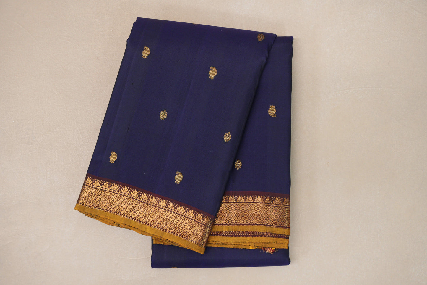 Deep Blue Vintage Kanjivaram Silk Saree by Shreenivas Silks PSSR019195