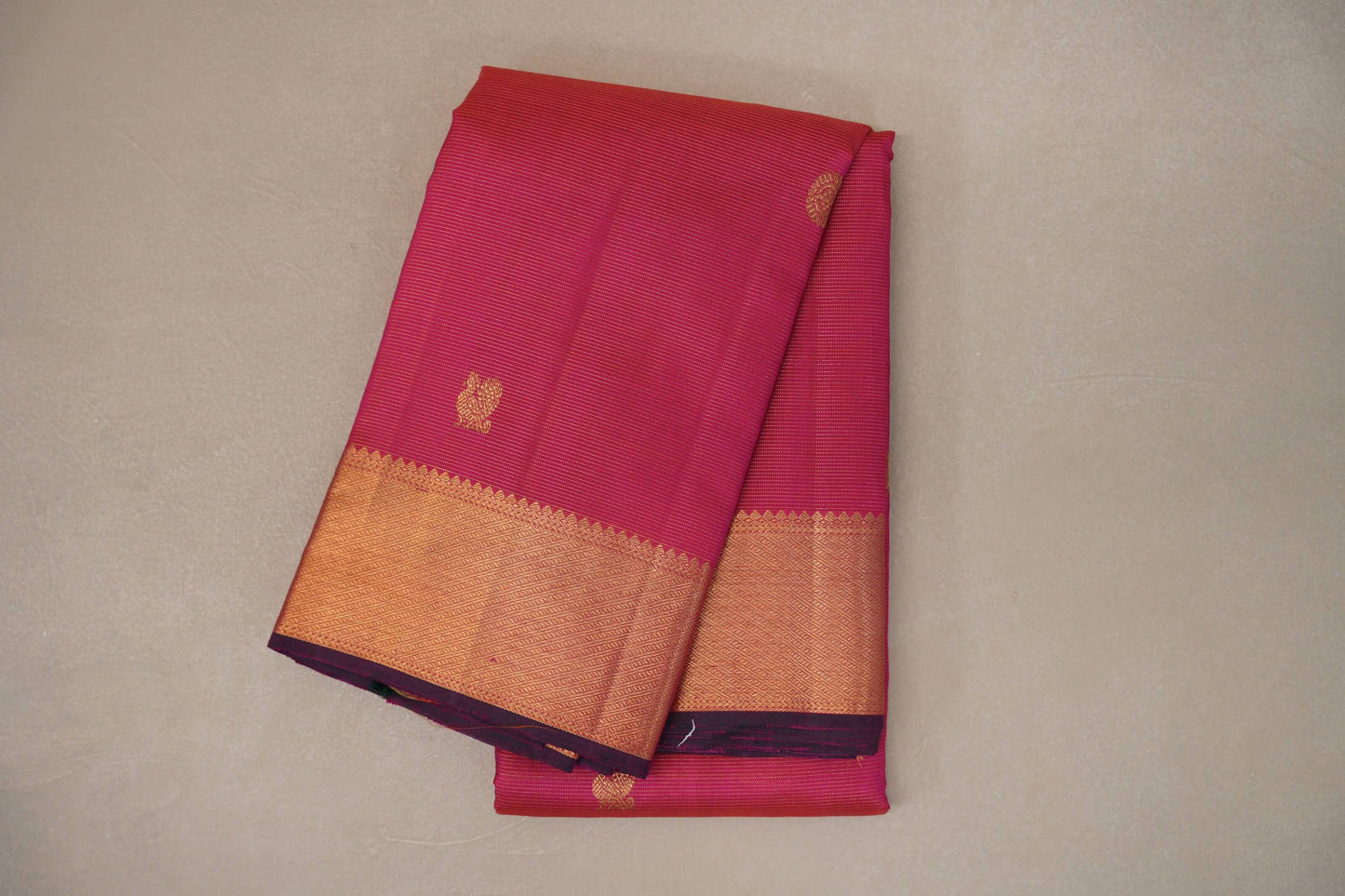 Orangish Pink Vintage Kanjivaram Silk Saree by Shreenivas Silks PSSR019199