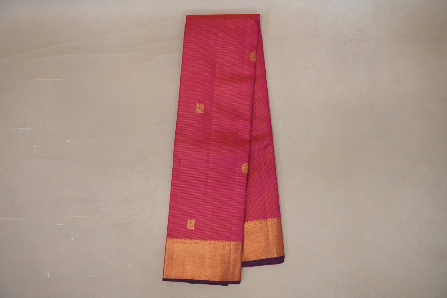 Orangish Pink Vintage Kanjivaram Silk Saree by Shreenivas Silks PSSR019199