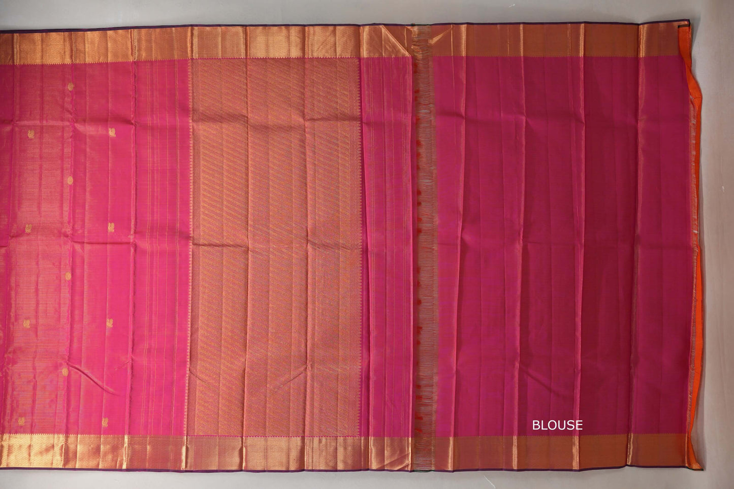 Orangish Pink Vintage Kanjivaram Silk Saree by Shreenivas Silks PSSR019199