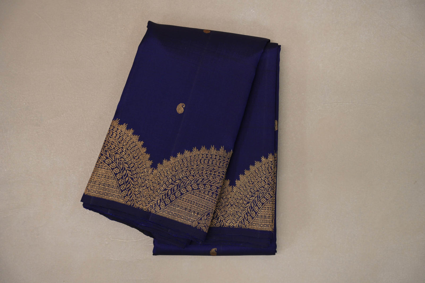 Deep blue Vintage Kanjivaram Silk Saree by Shreenivas Silks PSSR019201