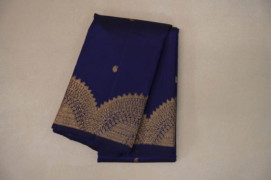 Deep blue Vintage Kanjivaram Silk Saree by Shreenivas Silks PSSR019201