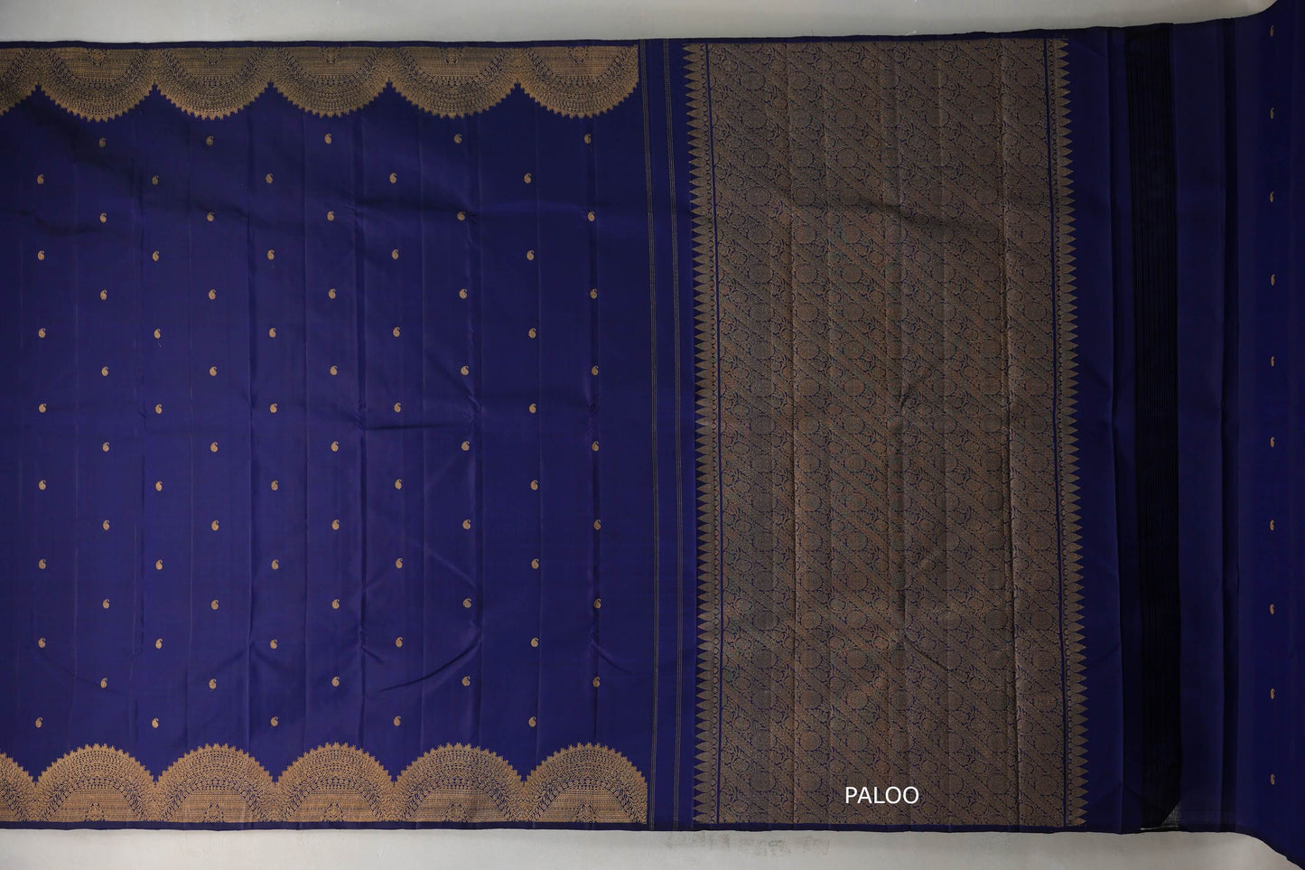 Deep blue Vintage Kanjivaram Silk Saree by Shreenivas Silks PSSR019201
