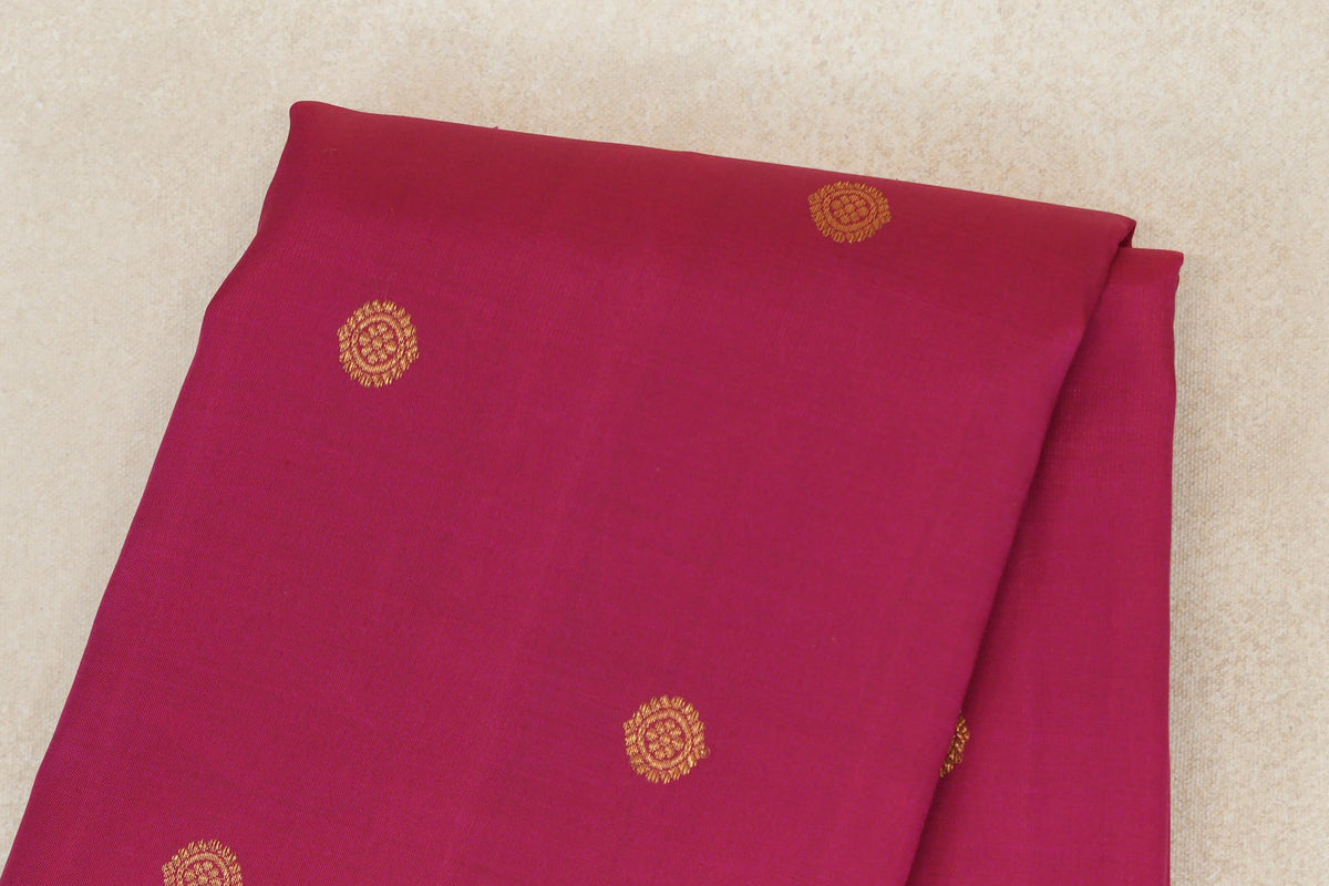 Deep Rani Pink Plant Based Kanjivaram Silk Saree body