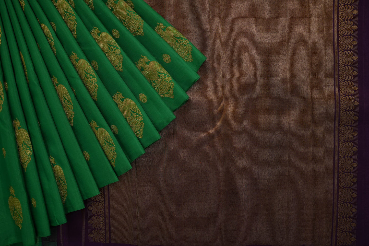 Green kanchipuram silk saree