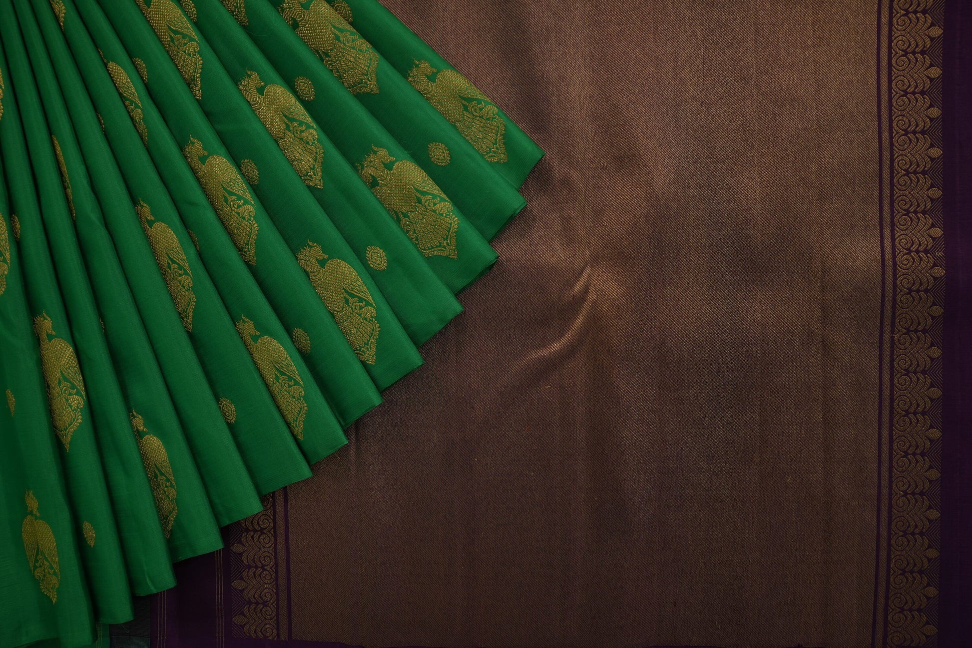 Green kanchipuram silk saree