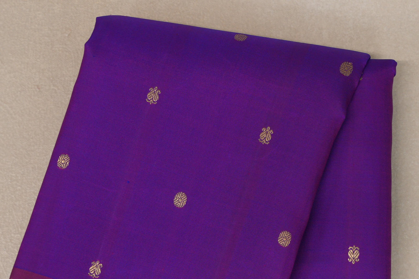 Dual Tone of Royal Blue and Purple Vintage Kanjivaram Silk Saree by Shreenivas Silks PSSR019205