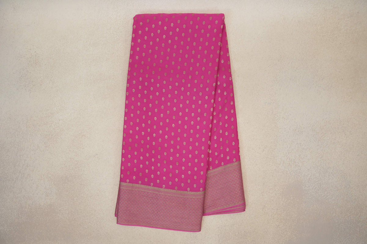 Bright Rani Pink Mysore Silk Saree online