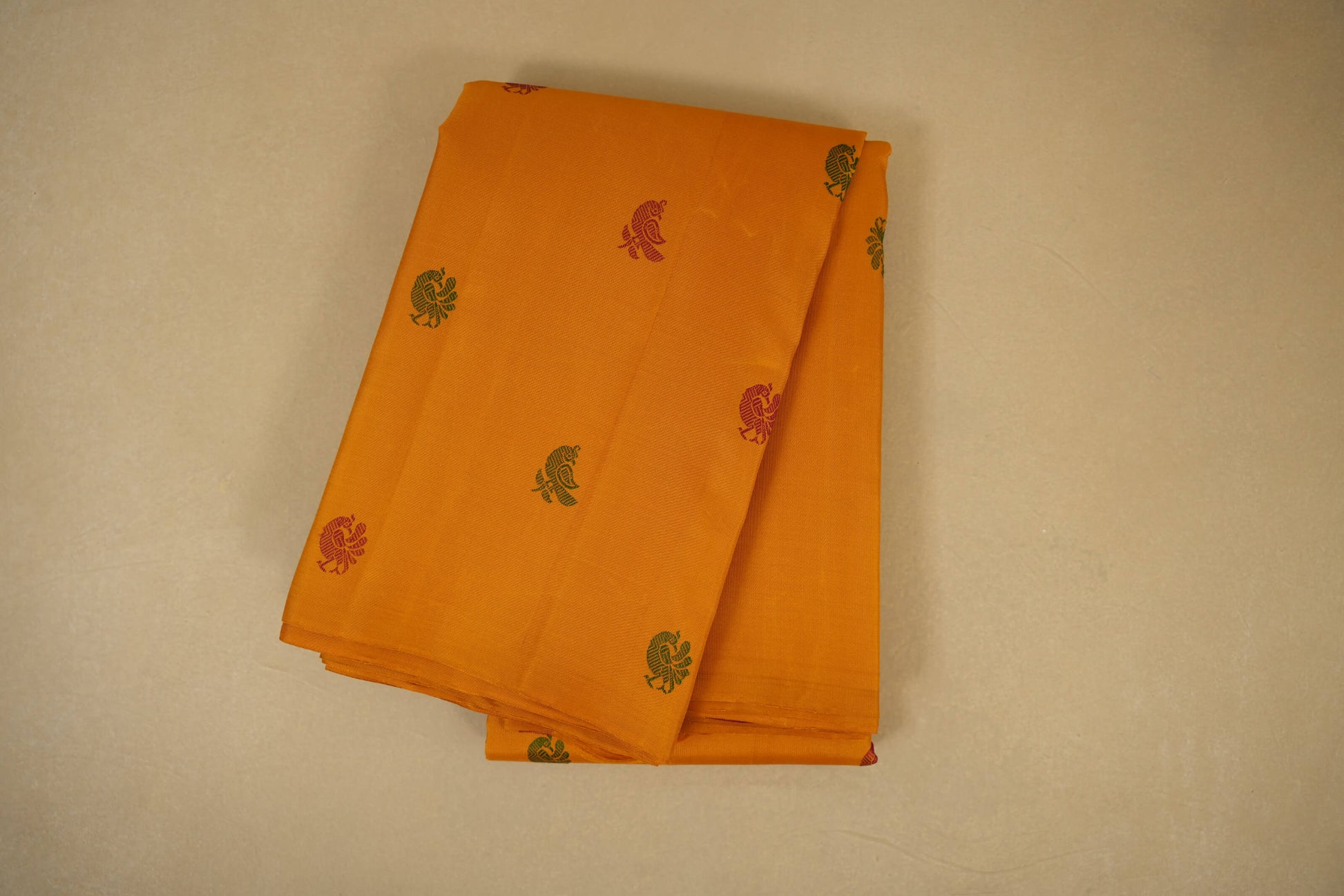 Mustard Borderless Kanjivaram Silk Saree