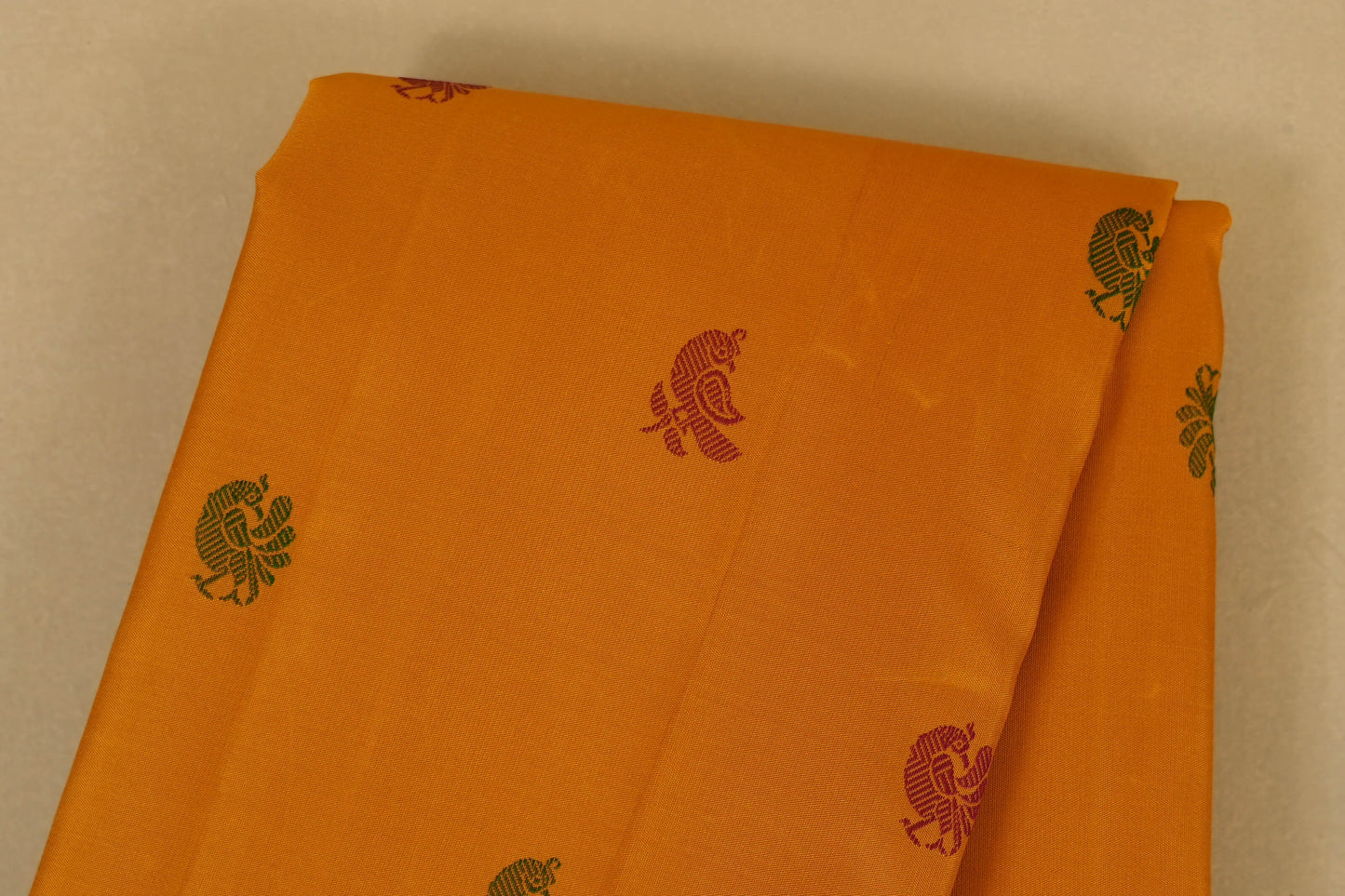 Mustard Borderless Kanjivaram Silk Saree body