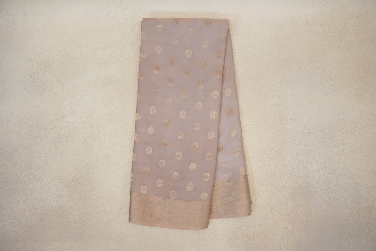 Dark Beige Mysore Silk Saree online