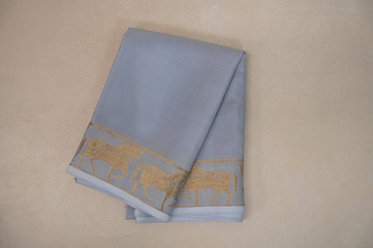 Blue Grey Mysore Silk Saree by Shreenivas Silks PSSR019211