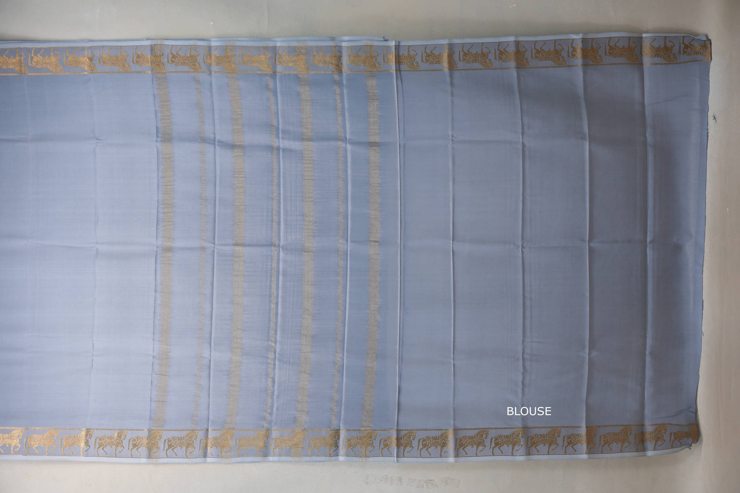 Blue Grey Mysore Silk Saree by Shreenivas Silks PSSR019211