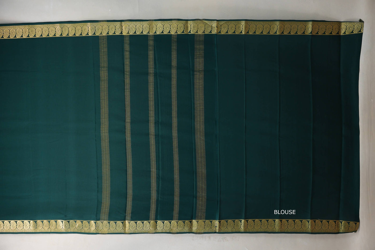 Deep Bottle Green Mysore Silk Saree by Shreenivas Silks PSSR019212