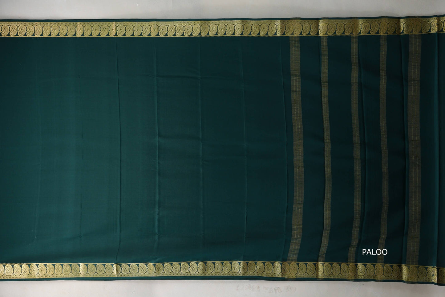 Deep Bottle Green Mysore Silk Saree by Shreenivas Silks PSSR019212