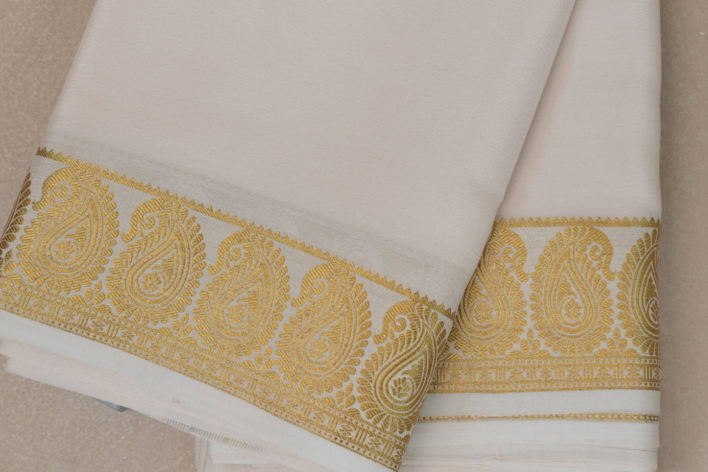 Cream Mysore Silk Saree by Shreenivas Silks PSSR019213