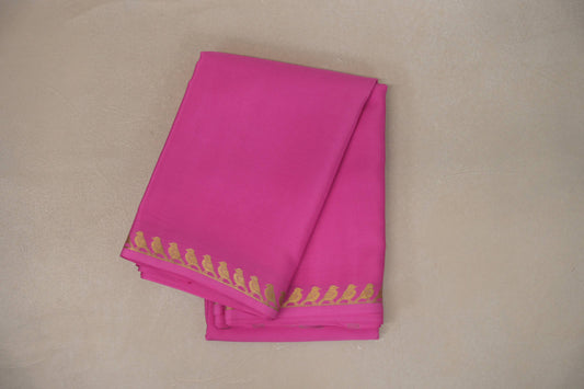 Rose Pink Mysore Silk Saree by Shreenivas Silks PSSR019214