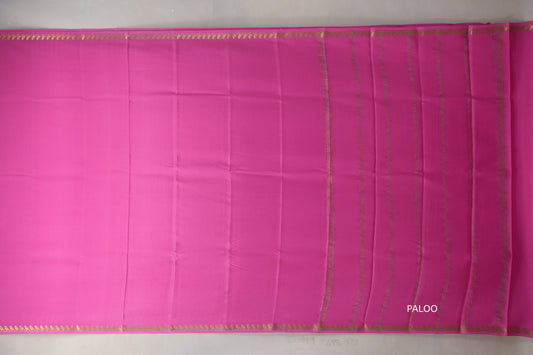 Rose Pink Mysore Silk Saree by Shreenivas Silks PSSR019214