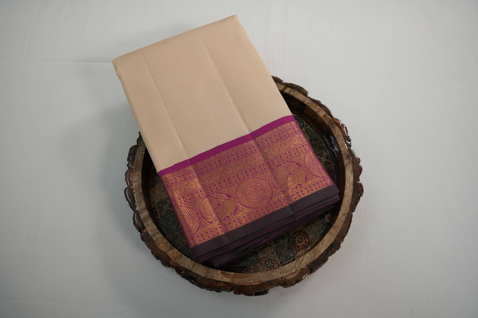 Plain kanchipuram silk saree